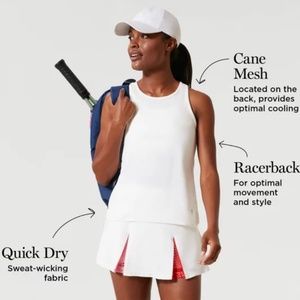 Tuckernuck White cane racerback tank NWT